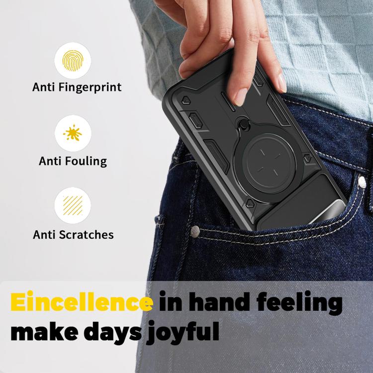 For Google Pixel 10a CD Texture Sliding Camshield Magnetic Holder Phone Case