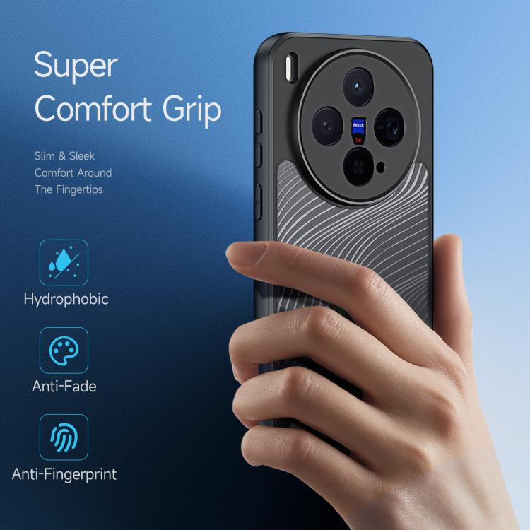 For vivo X300 DUX DUCIS Aimo Series TPU + PC Frosted Feel Phone Case - Black