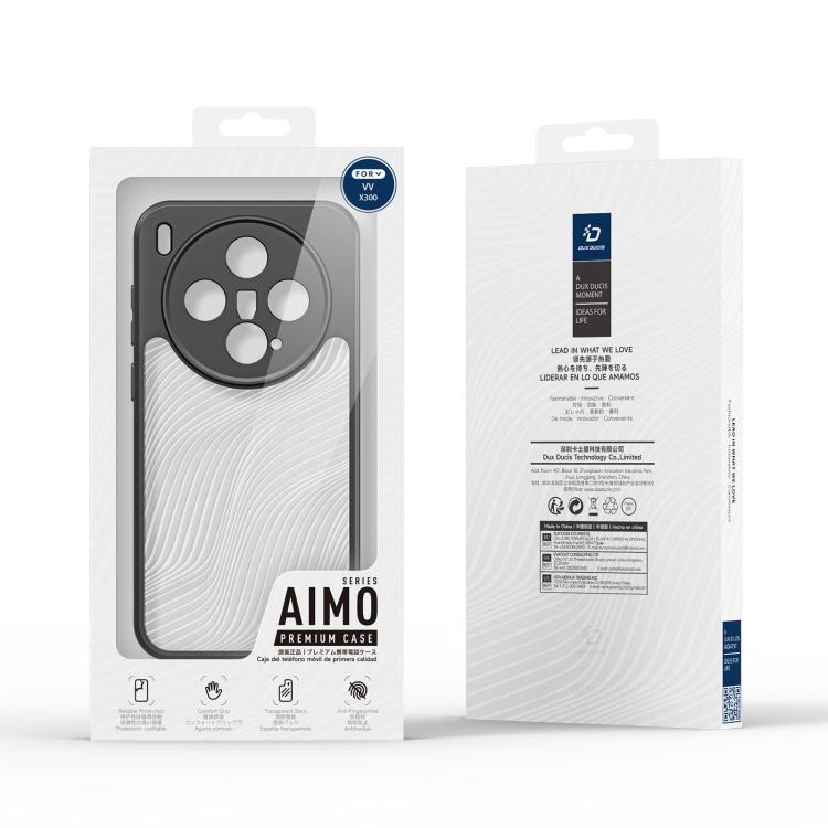 For vivo X300 DUX DUCIS Aimo Series TPU + PC Frosted Feel Phone Case - Black