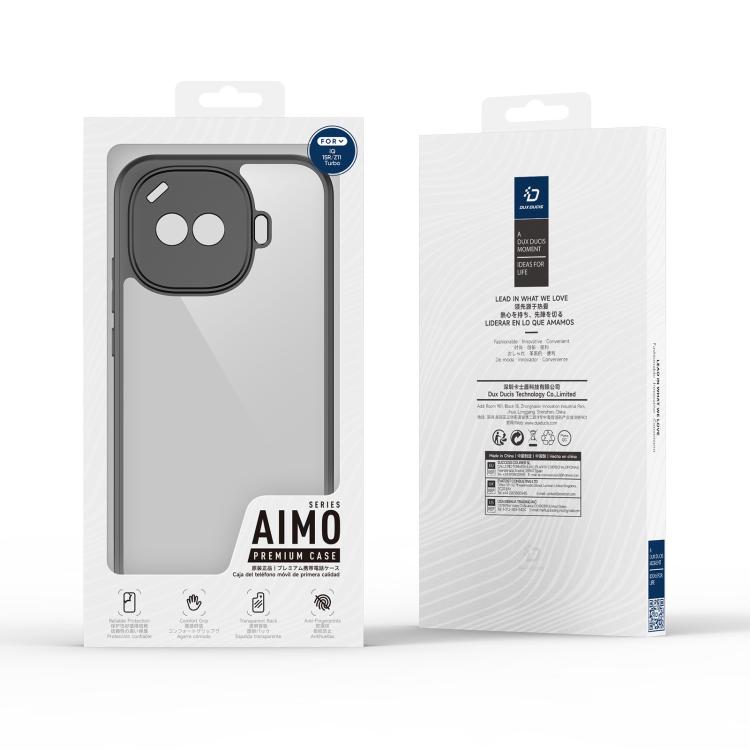 For vivo iQOO 15R 5G / Z11 Turbo 5G DUX DUCIS Aimo Series TPU + PC Frosted Feel Phone Case - Black