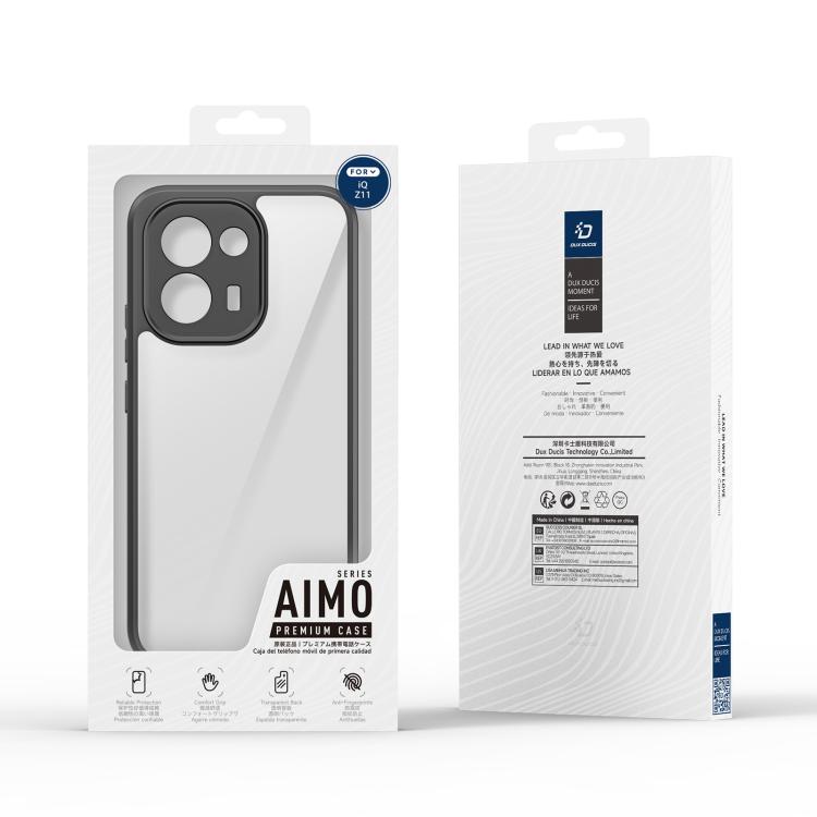 For vivo iQOO Z11 5G DUX DUCIS Aimo Series TPU + PC Frosted Feel Phone Case - Black