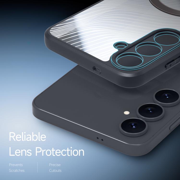 For Samsung Galaxy S25 FE 5G DUX DUCIS Aimo Mag Series TPU + PC MagSafe Frosted Feel Phone Case - Black