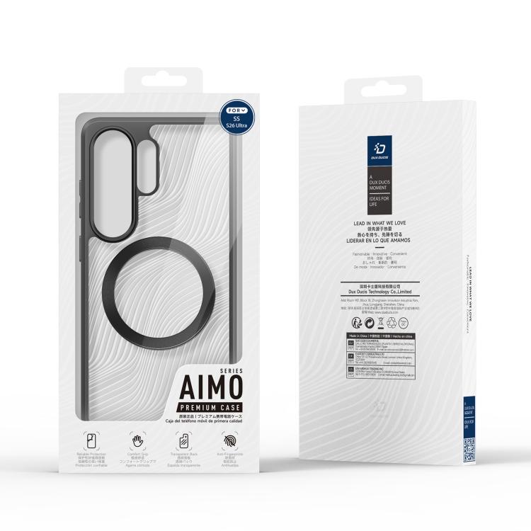 For Samsung Galaxy S26 Ultra 5G DUX DUCIS Aimo Mag Series TPU + PC MagSafe Frosted Feel Phone Case - Black