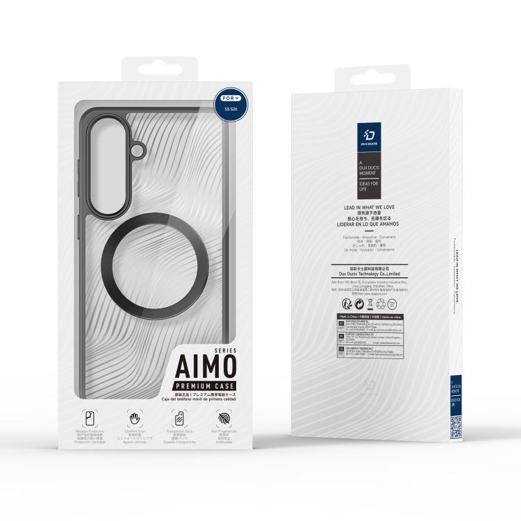 For Samsung Galaxy S26 5G DUX DUCIS Aimo Mag Series TPU + PC MagSafe Frosted Feel Phone Case - Black