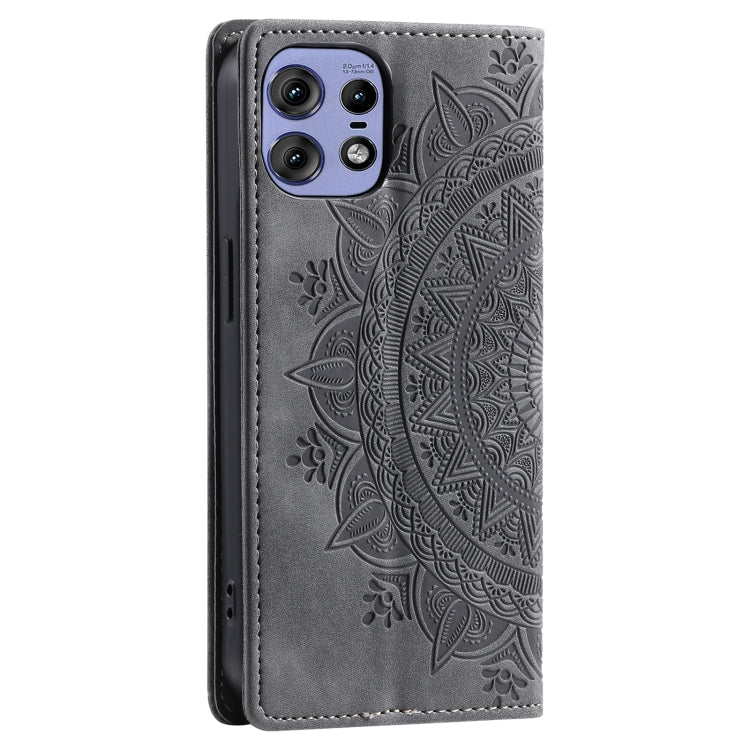 For Motorola Edge 50 Pro Totem Embossed Magnetic Leather Phone Case