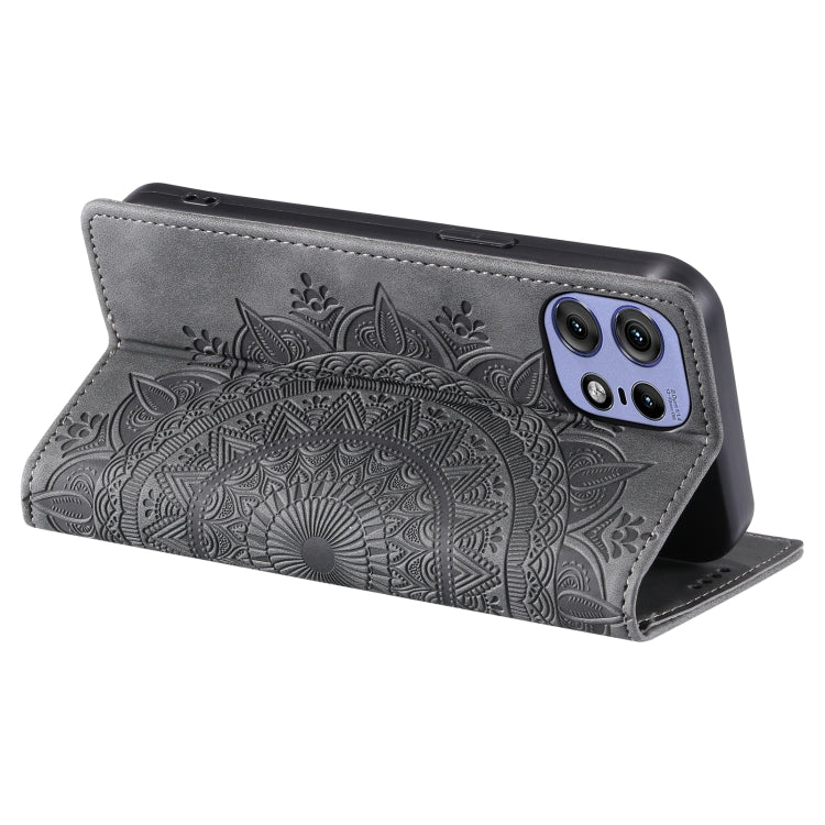 For Motorola Edge 50 Pro Totem Embossed Magnetic Leather Phone Case