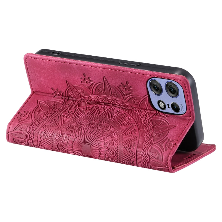 For Motorola Edge 50 Pro Totem Embossed Magnetic Leather Phone Case