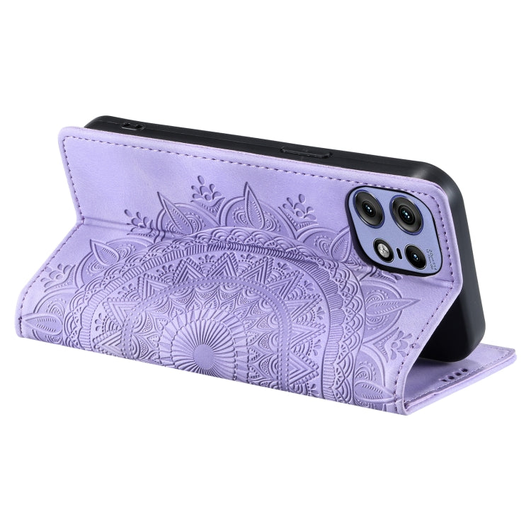 For Motorola Edge 50 Pro Totem Embossed Magnetic Leather Phone Case