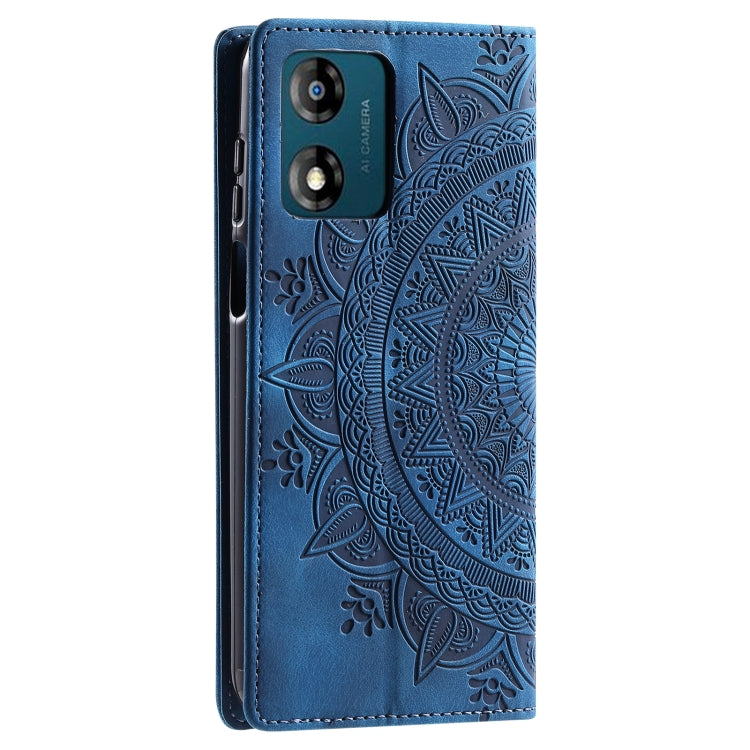For Motorola Moto E14 Totem Embossed Magnetic Leather Phone Case