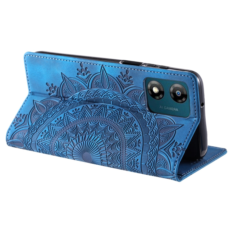 For Motorola Moto E14 Totem Embossed Magnetic Leather Phone Case