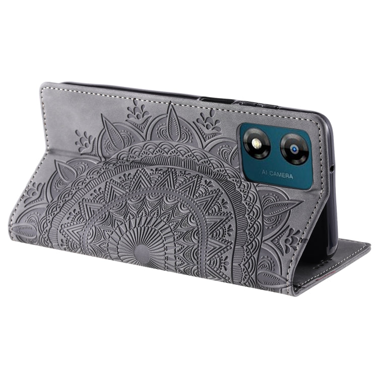 For Motorola Moto E14 Totem Embossed Magnetic Leather Phone Case