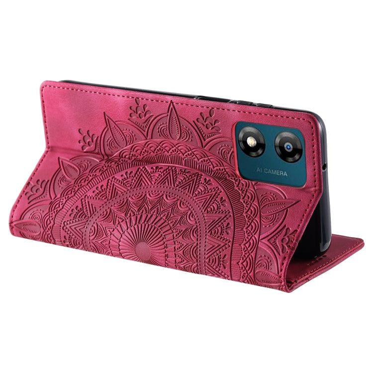 For Motorola Moto E14 Totem Embossed Magnetic Leather Phone Case