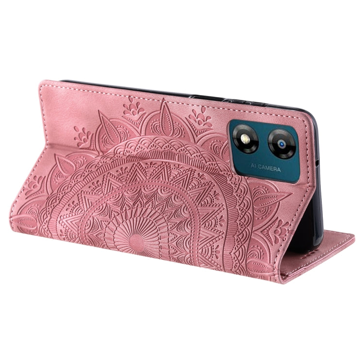 For Motorola Moto E14 Totem Embossed Magnetic Leather Phone Case