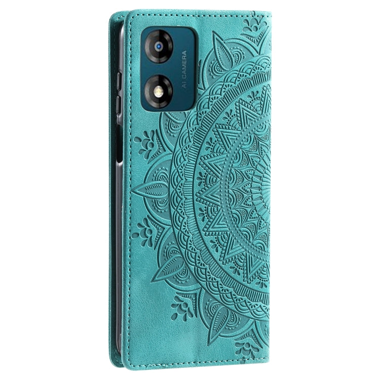 For Motorola Moto E14 Totem Embossed Magnetic Leather Phone Case