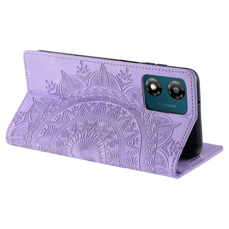 For Motorola Moto E14 Totem Embossed Magnetic Leather Phone Case