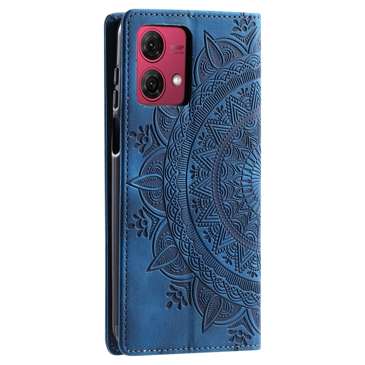 For Motorola Moto G85 Totem Embossed Magnetic Leather Phone Case
