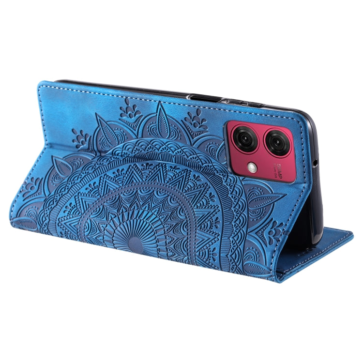 For Motorola Moto G85 Totem Embossed Magnetic Leather Phone Case