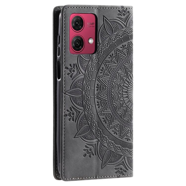For Motorola Moto G85 Totem Embossed Magnetic Leather Phone Case