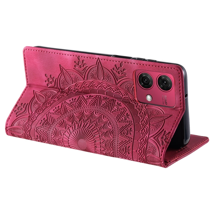 For Motorola Moto G85 Totem Embossed Magnetic Leather Phone Case
