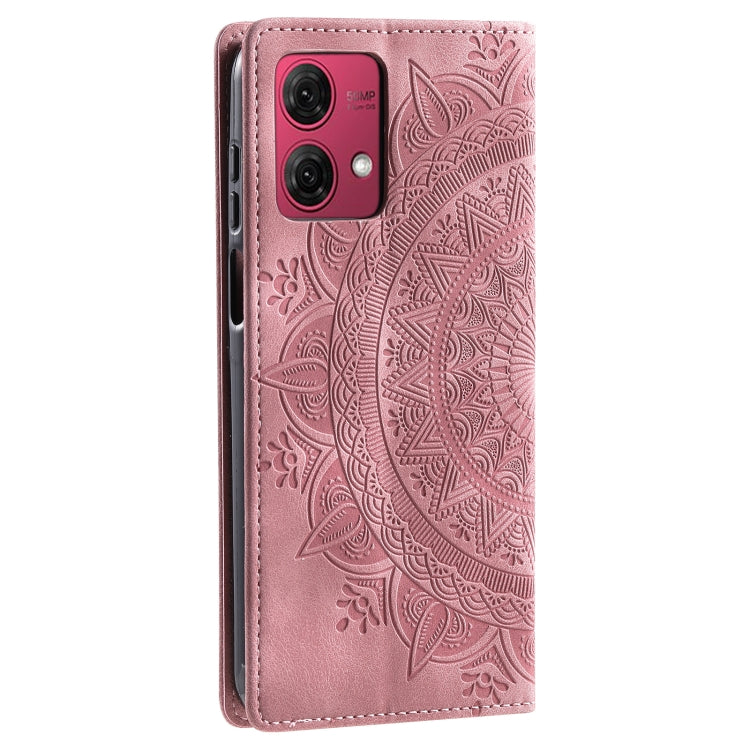 For Motorola Moto G85 Totem Embossed Magnetic Leather Phone Case