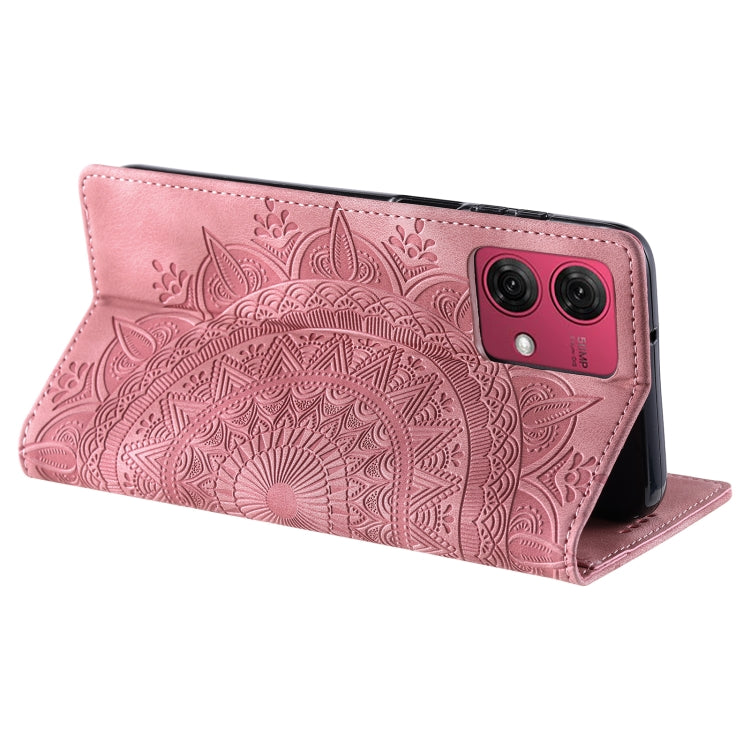 For Motorola Moto G85 Totem Embossed Magnetic Leather Phone Case