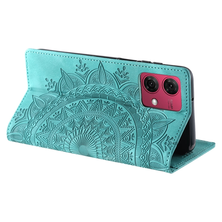 For Motorola Moto G85 Totem Embossed Magnetic Leather Phone Case