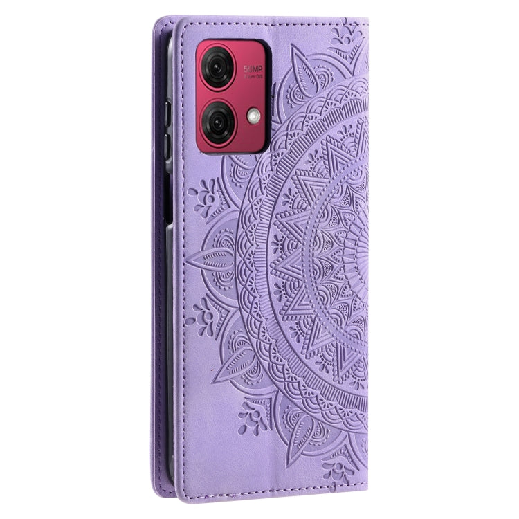 For Motorola Moto G85 Totem Embossed Magnetic Leather Phone Case