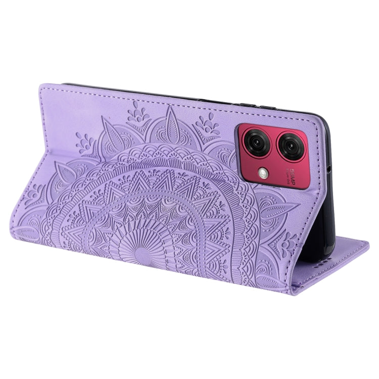 For Motorola Moto G85 Totem Embossed Magnetic Leather Phone Case