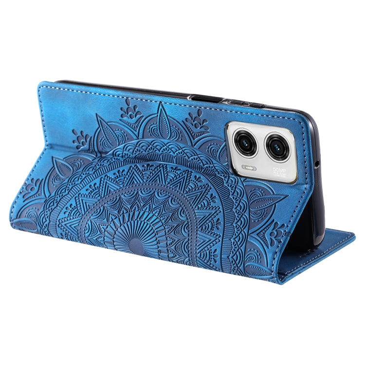 For Motorola Edge 50 Fusion Totem Embossed Magnetic Leather Phone Case