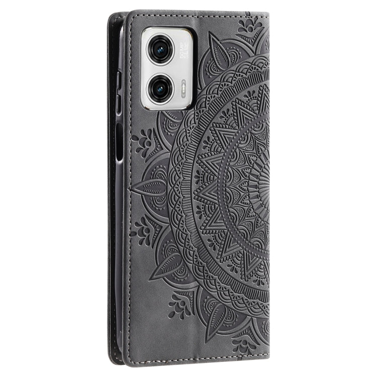 For Motorola Edge 50 Fusion Totem Embossed Magnetic Leather Phone Case