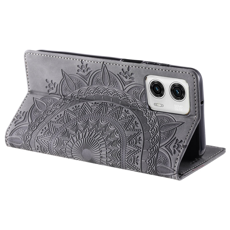 For Motorola Edge 50 Fusion Totem Embossed Magnetic Leather Phone Case