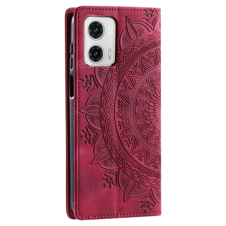 For Motorola Edge 50 Fusion Totem Embossed Magnetic Leather Phone Case