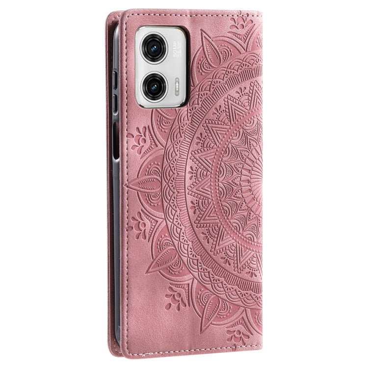 For Motorola Edge 50 Fusion Totem Embossed Magnetic Leather Phone Case