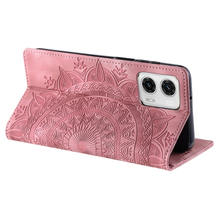 For Motorola Edge 50 Fusion Totem Embossed Magnetic Leather Phone Case
