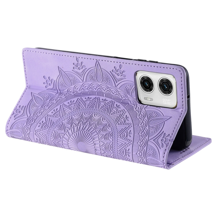 For Motorola Edge 50 Fusion Totem Embossed Magnetic Leather Phone Case