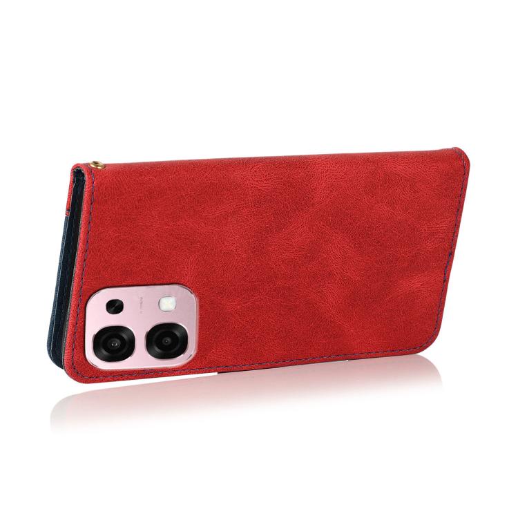 For OPPO A6 Pro 4G / 5G / F31 5G Dual-color Stitching Leather Phone Case