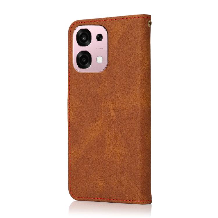For OPPO A6 Pro 4G / 5G / F31 5G Dual-color Stitching Leather Phone Case