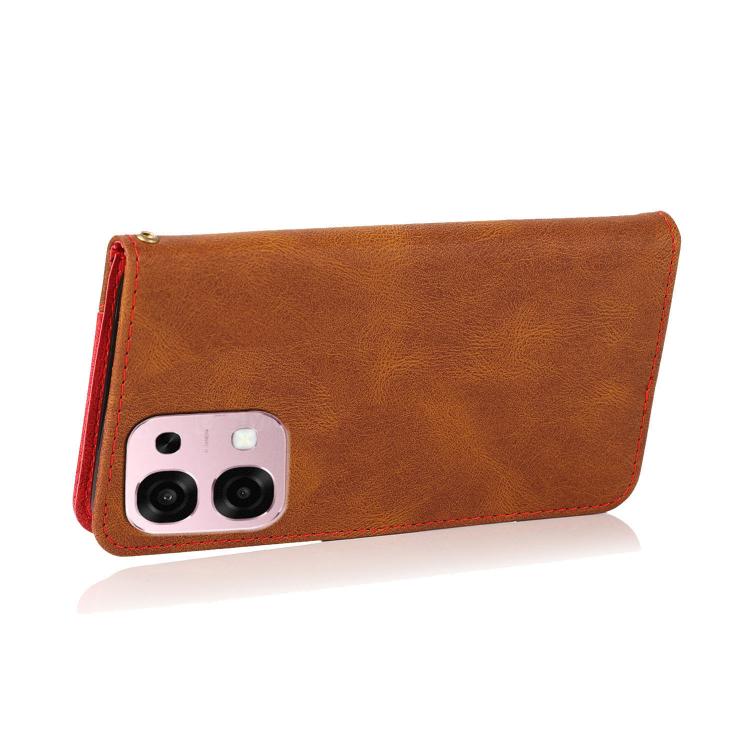 For OPPO A6 Pro 4G / 5G / F31 5G Dual-color Stitching Leather Phone Case