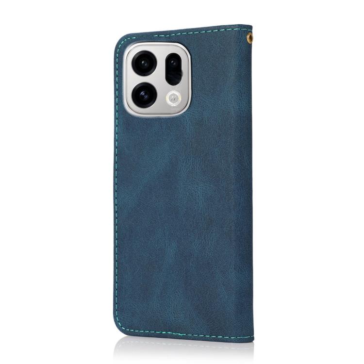 For OPPO Find X9 Dual-color Stitching Leather Phone Case
