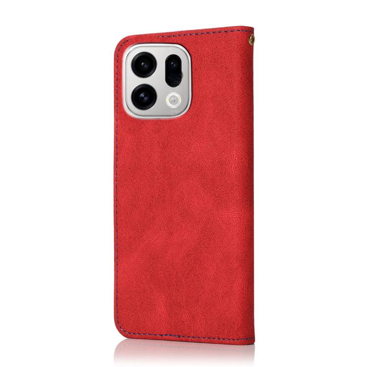 For OPPO Find X9 Dual-color Stitching Leather Phone Case
