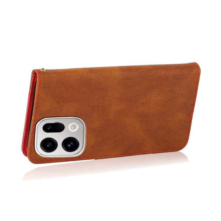 For OPPO Find X9 Dual-color Stitching Leather Phone Case
