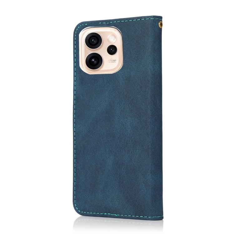 For OPPO Reno15 5G Global Dual-color Stitching Leather Phone Case