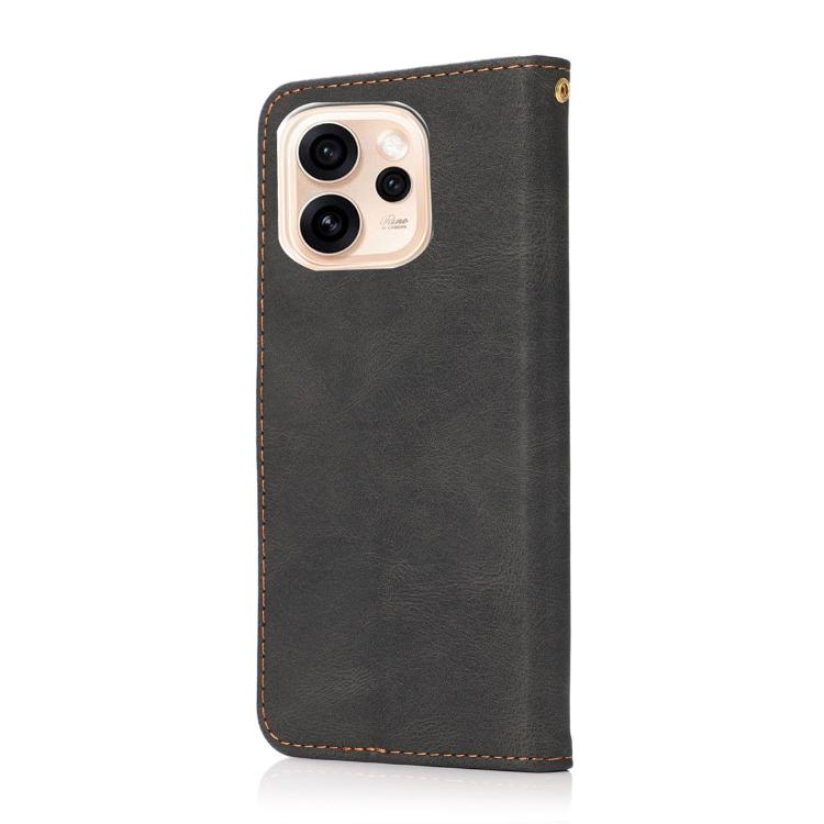 For OPPO Reno15 5G Global Dual-color Stitching Leather Phone Case