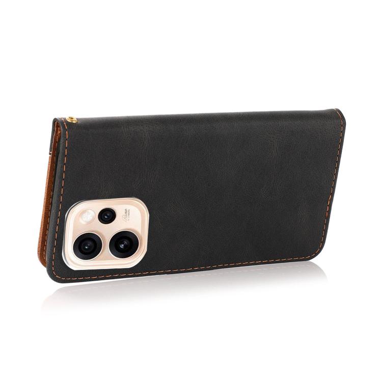 For OPPO Reno15 5G Global Dual-color Stitching Leather Phone Case