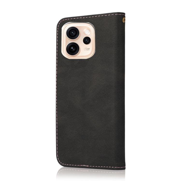 For OPPO Reno15 5G Global Dual-color Stitching Leather Phone Case