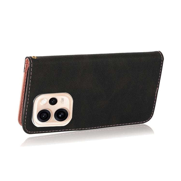 For OPPO Reno15 5G Global Dual-color Stitching Leather Phone Case