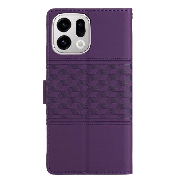 For OPPO Find X9 Diamond Embossed Skin Feel Leather Phone Case
