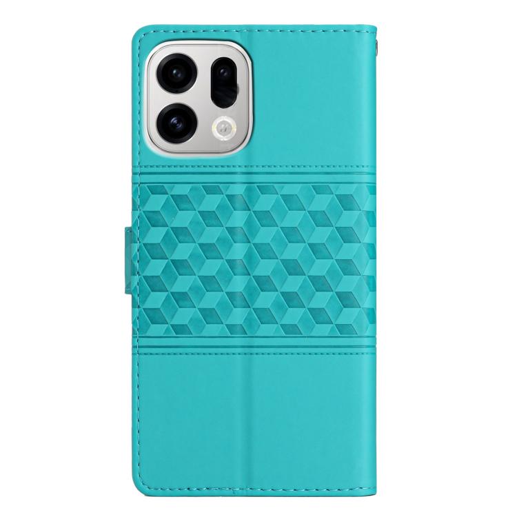 For OPPO Find X9 Diamond Embossed Skin Feel Leather Phone Case