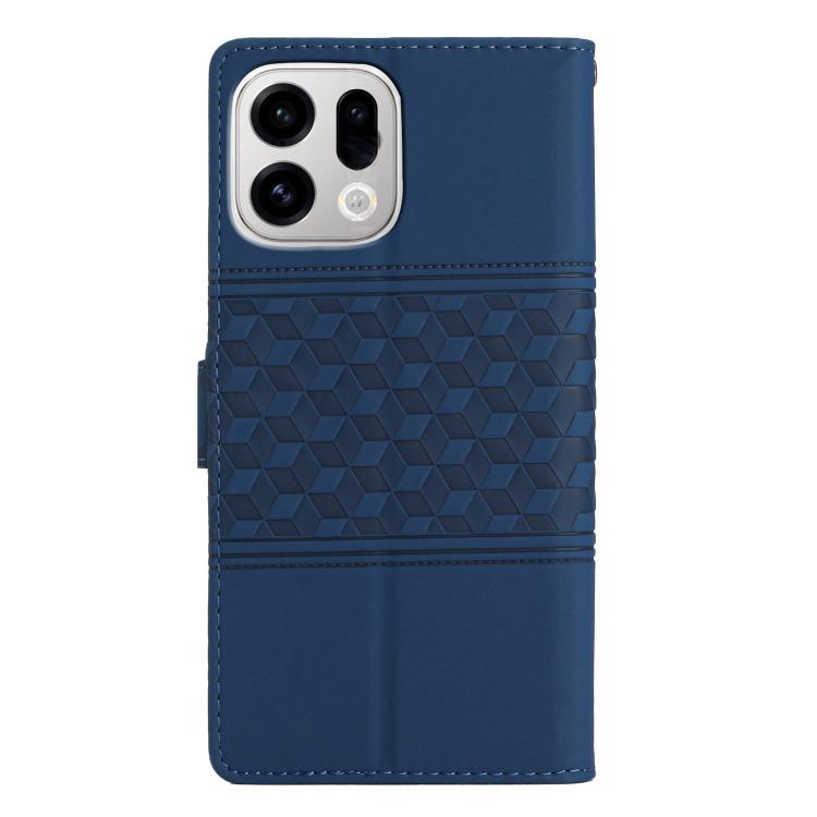 For OPPO Find X9 Diamond Embossed Skin Feel Leather Phone Case