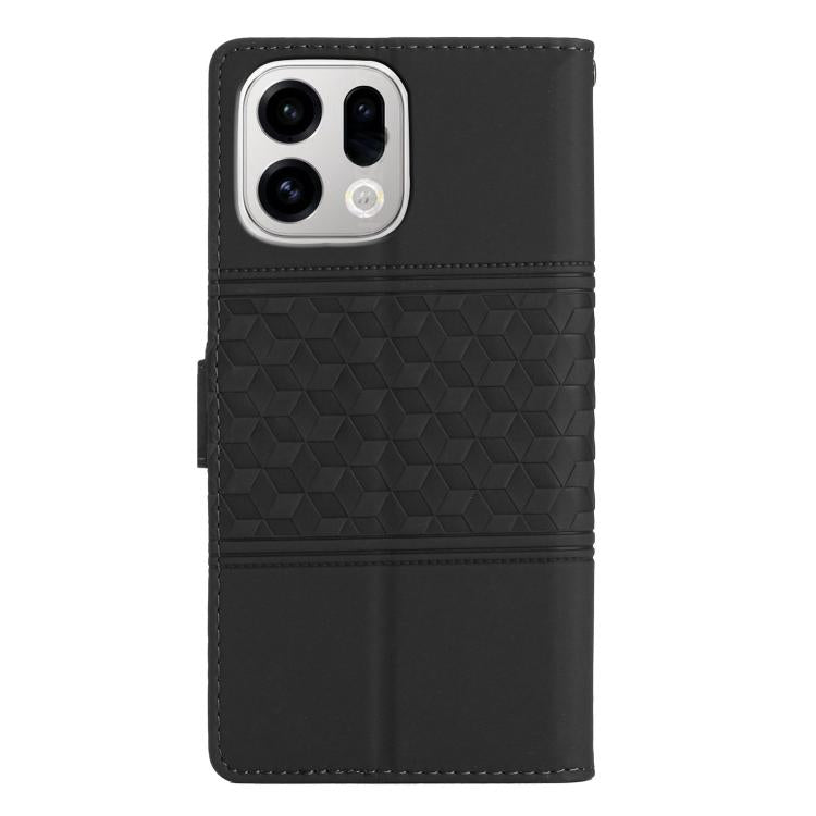 For OPPO Find X9 Diamond Embossed Skin Feel Leather Phone Case